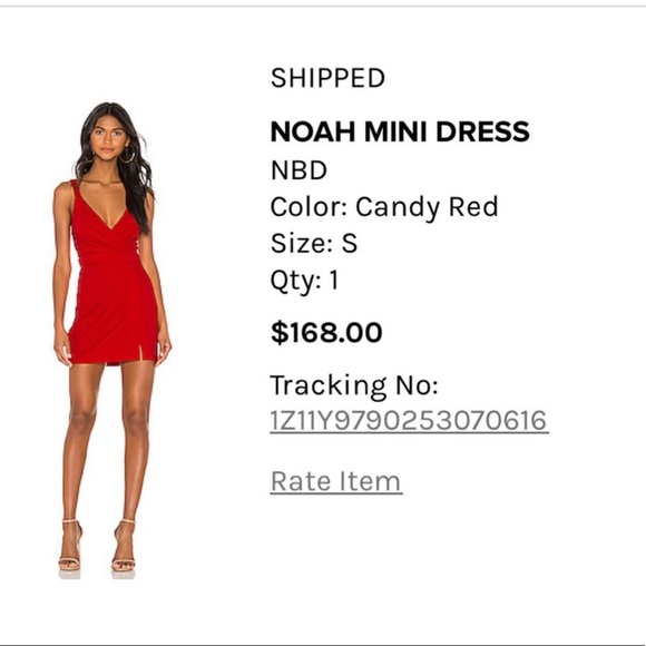 NBD Red Mini Dress - Picture 2 of 2